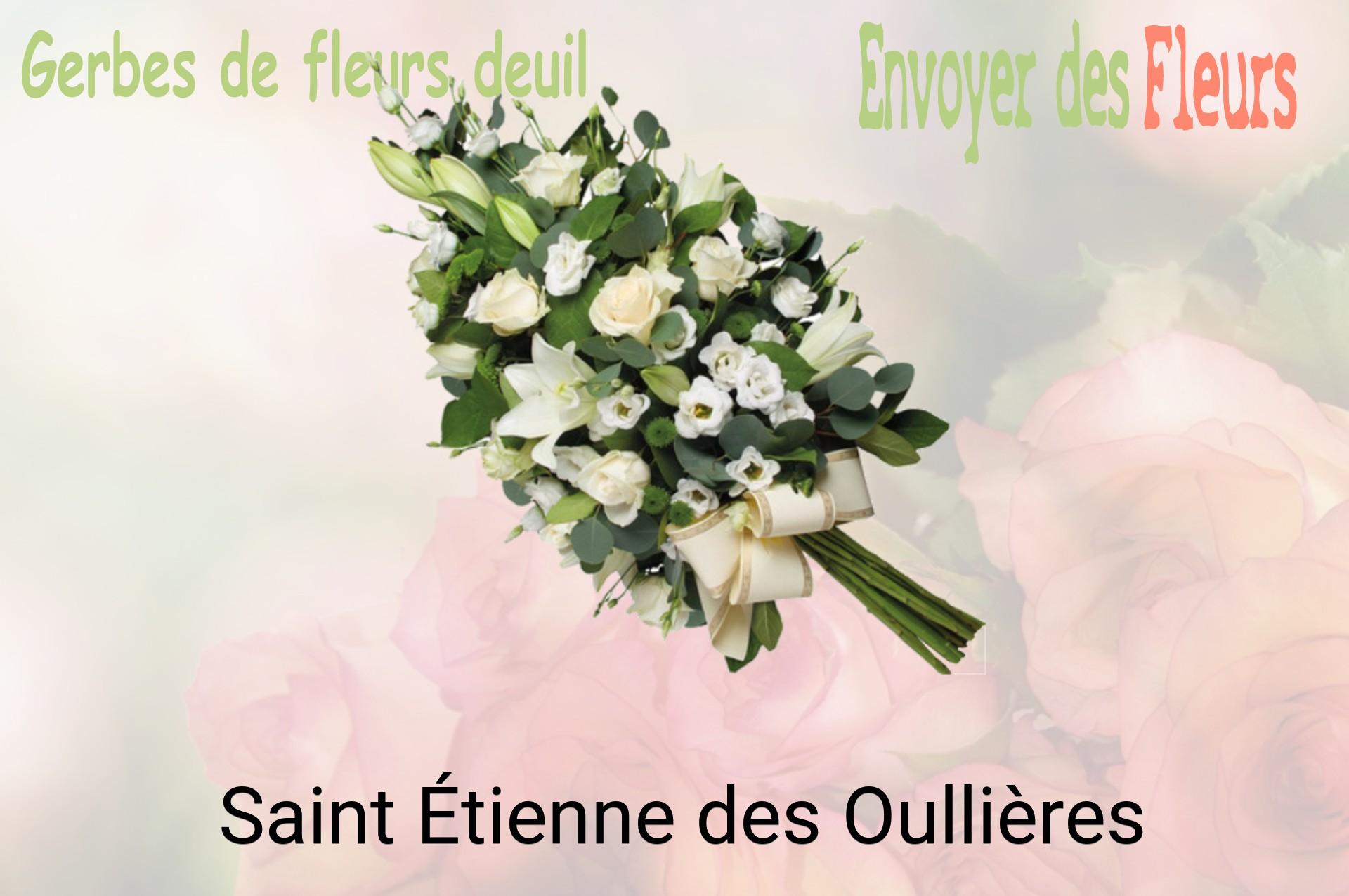 Gerbe de fleurs de deuil livrée à Saint-Étienne-des-Oullières